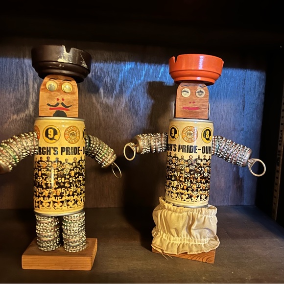 Other - Vintage Pittsburgh Steelers can folk art